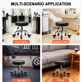 FLOLXNB stool in manicure setup showing ergonomic mobility benefit