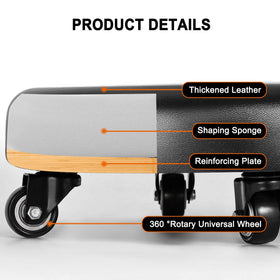 FLOLXNB caster detail highlighting double-bearing wheel for smooth, silent roll