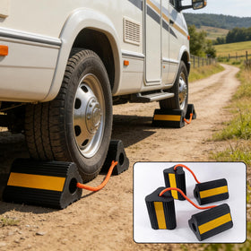 Florety reflective tape and yellow stripes visible, improves nighttime visibility