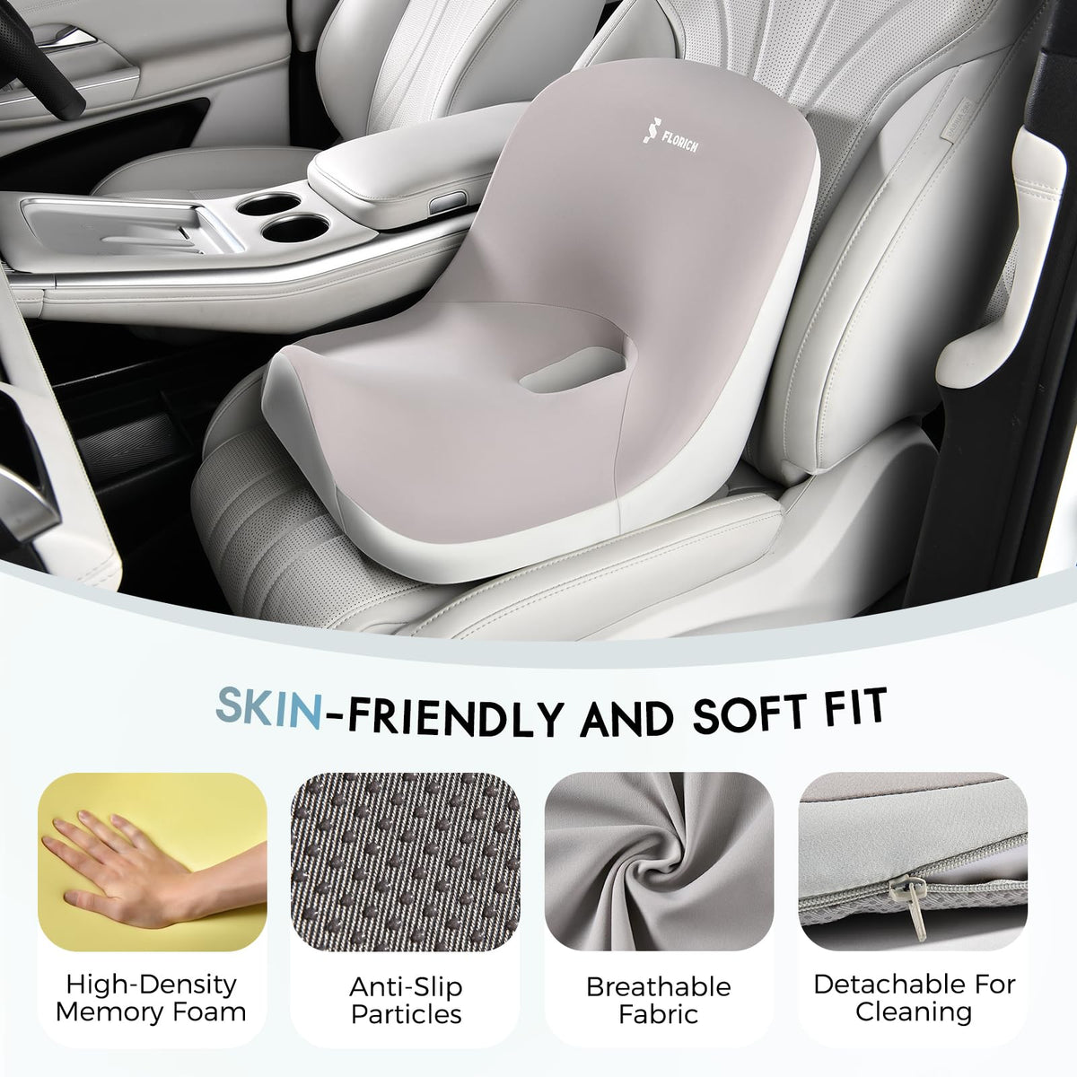 FLORICH breathable 4D mesh fabric reducing heat build-up for cooler sitting