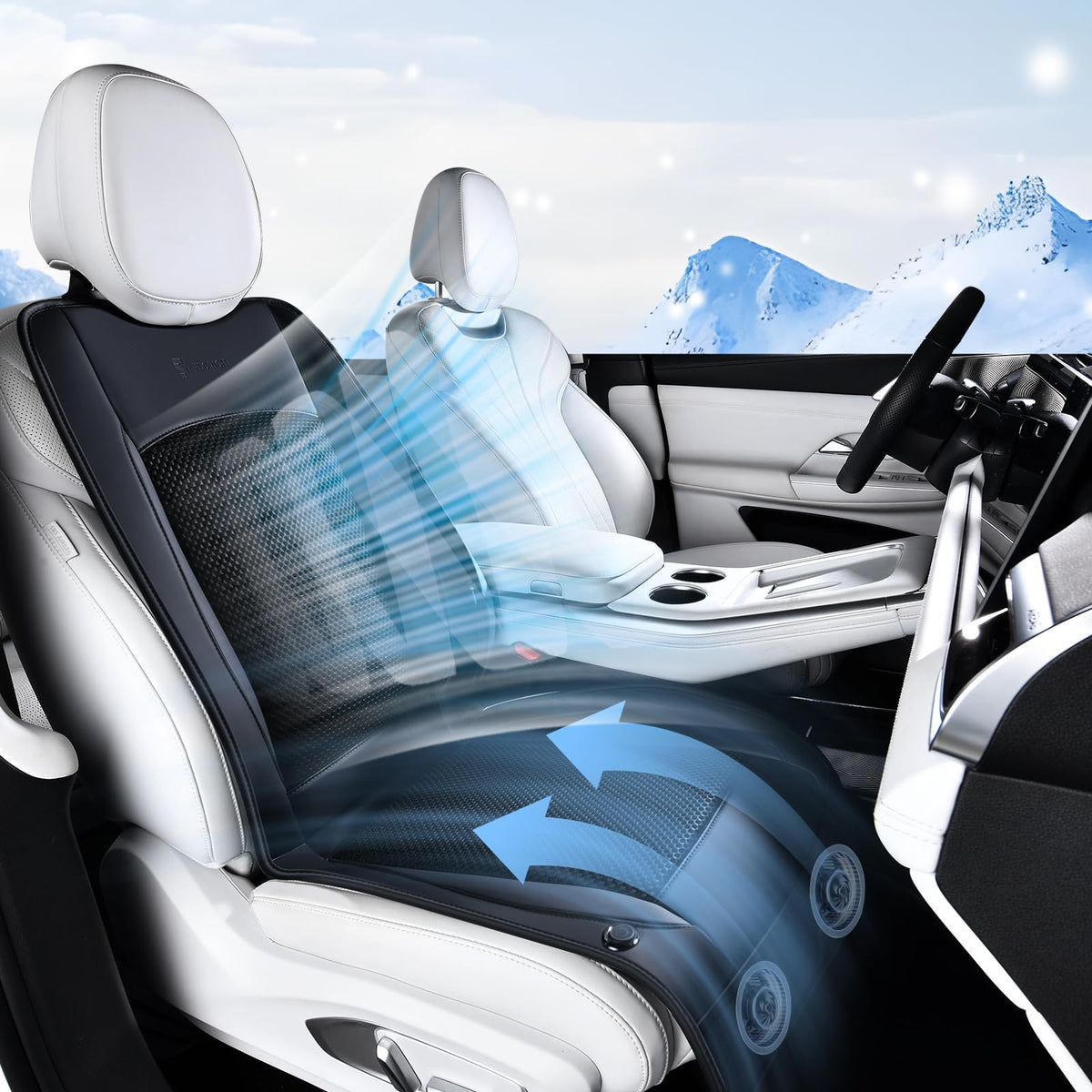 FLORICH full front seat cover showing fit and protection benefits