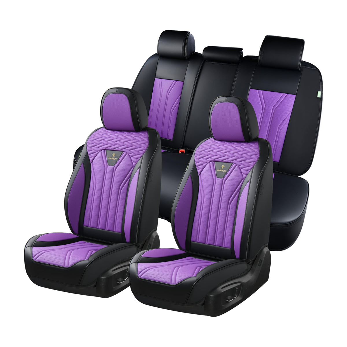 FLORICH front seats full set showing purple and black finish and improved cabin look