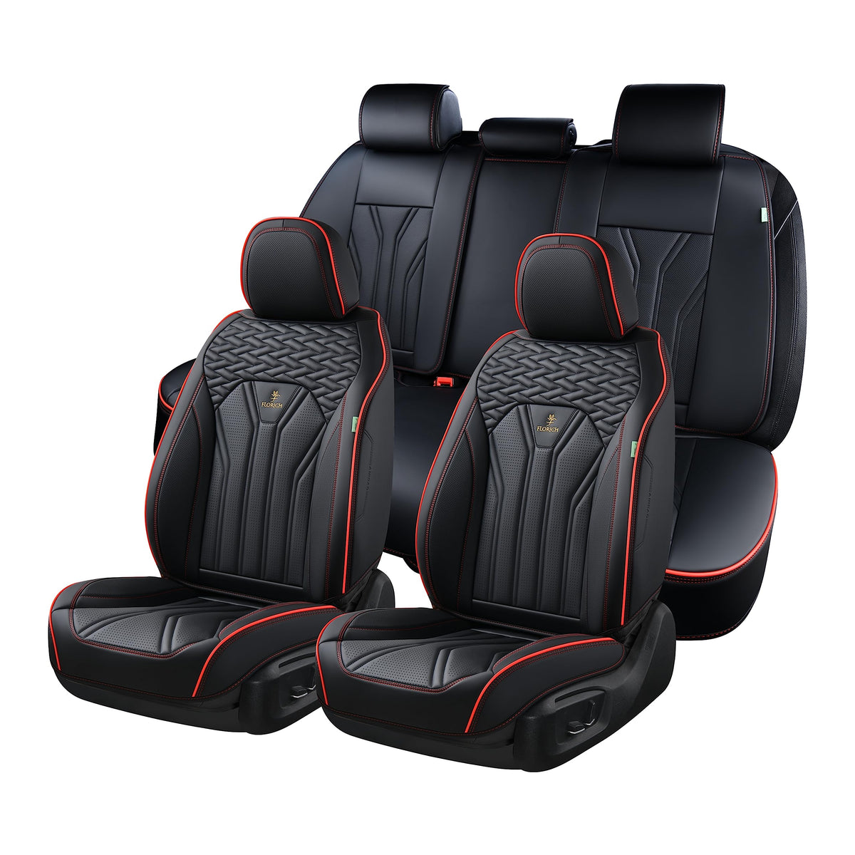 FLORICH front seat full view showing neat fit and cabin upgrade benefit