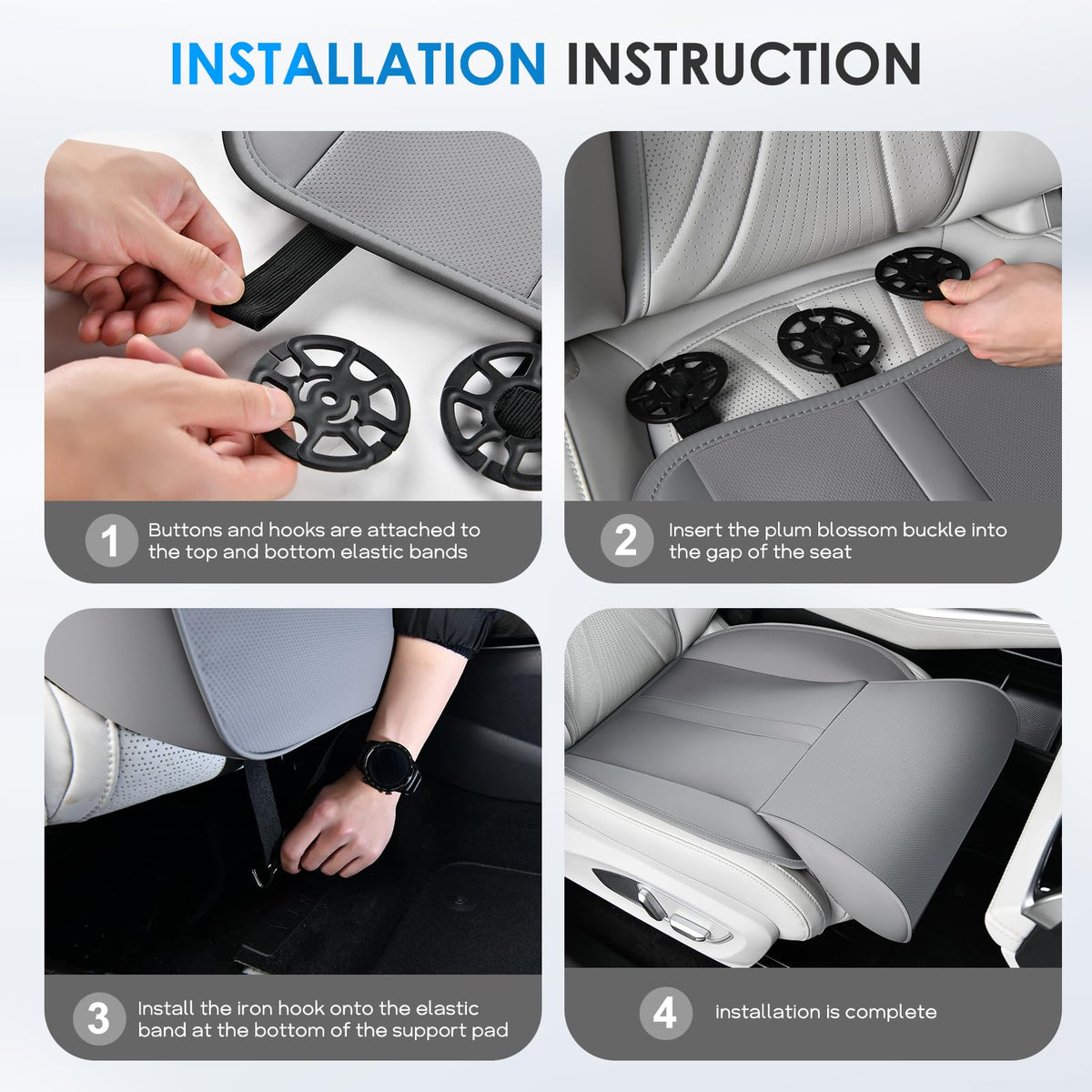 FLORICH installed on a car driver seat illustrating improved legroom and posture