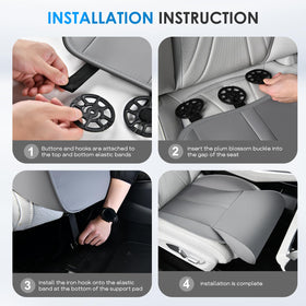 FLORICH installed on a car driver seat illustrating improved legroom and posture