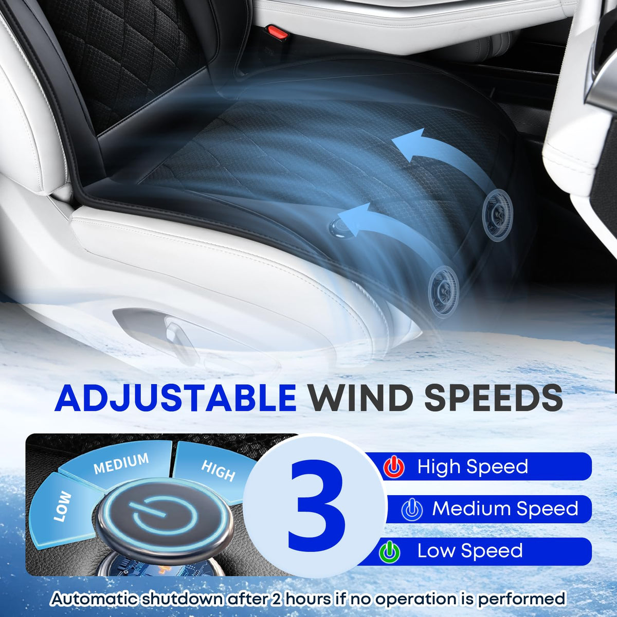 FLORICH installation in car seat showing quick straps and secure anti-slip benefit