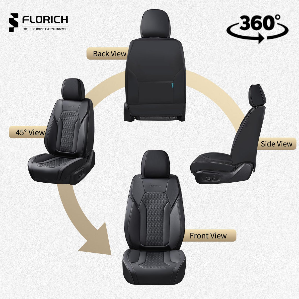 FLORICH lifestyle scene of driver entering car showcasing upgraded cabin