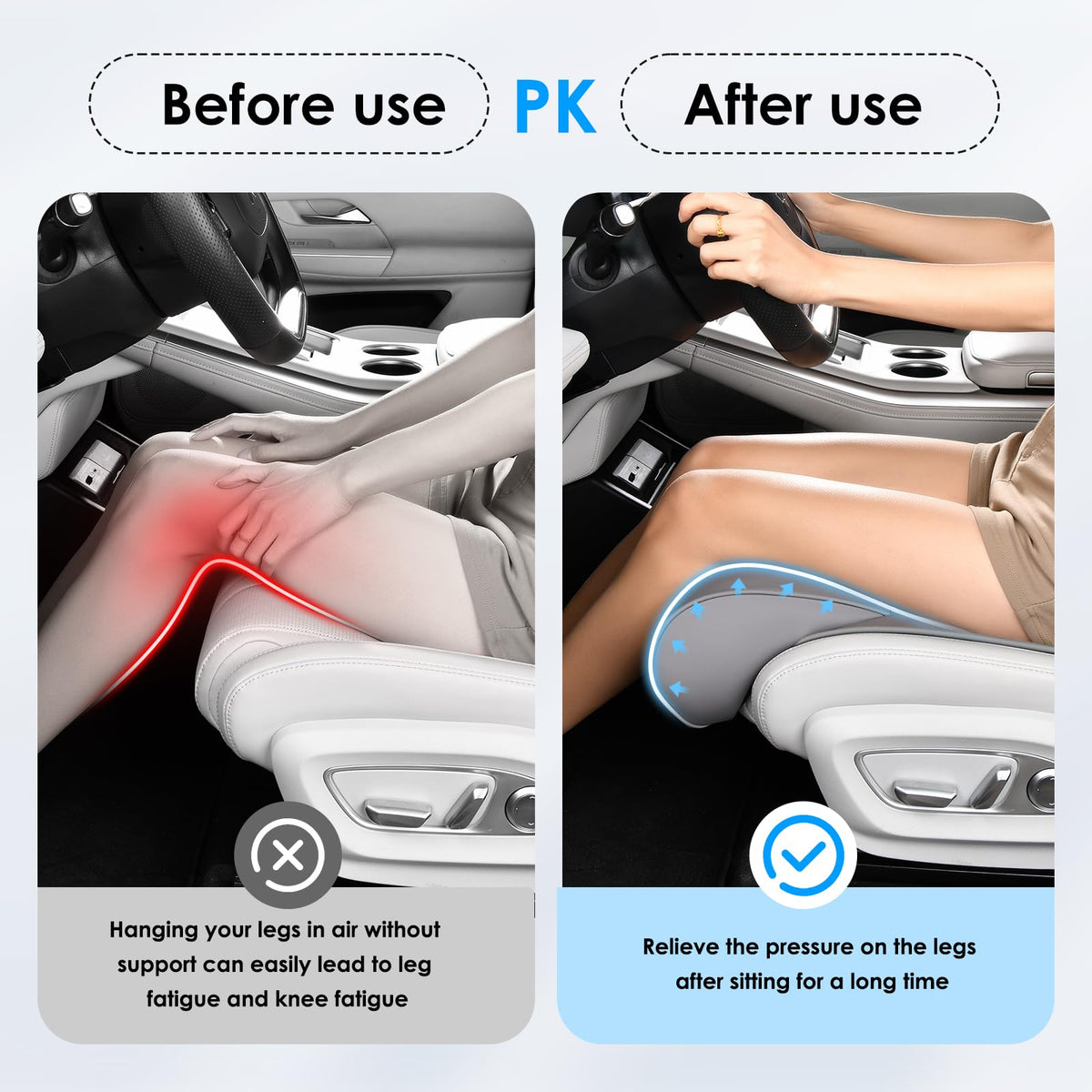 FLORICH used on an office chair offering ergonomic leg support during work