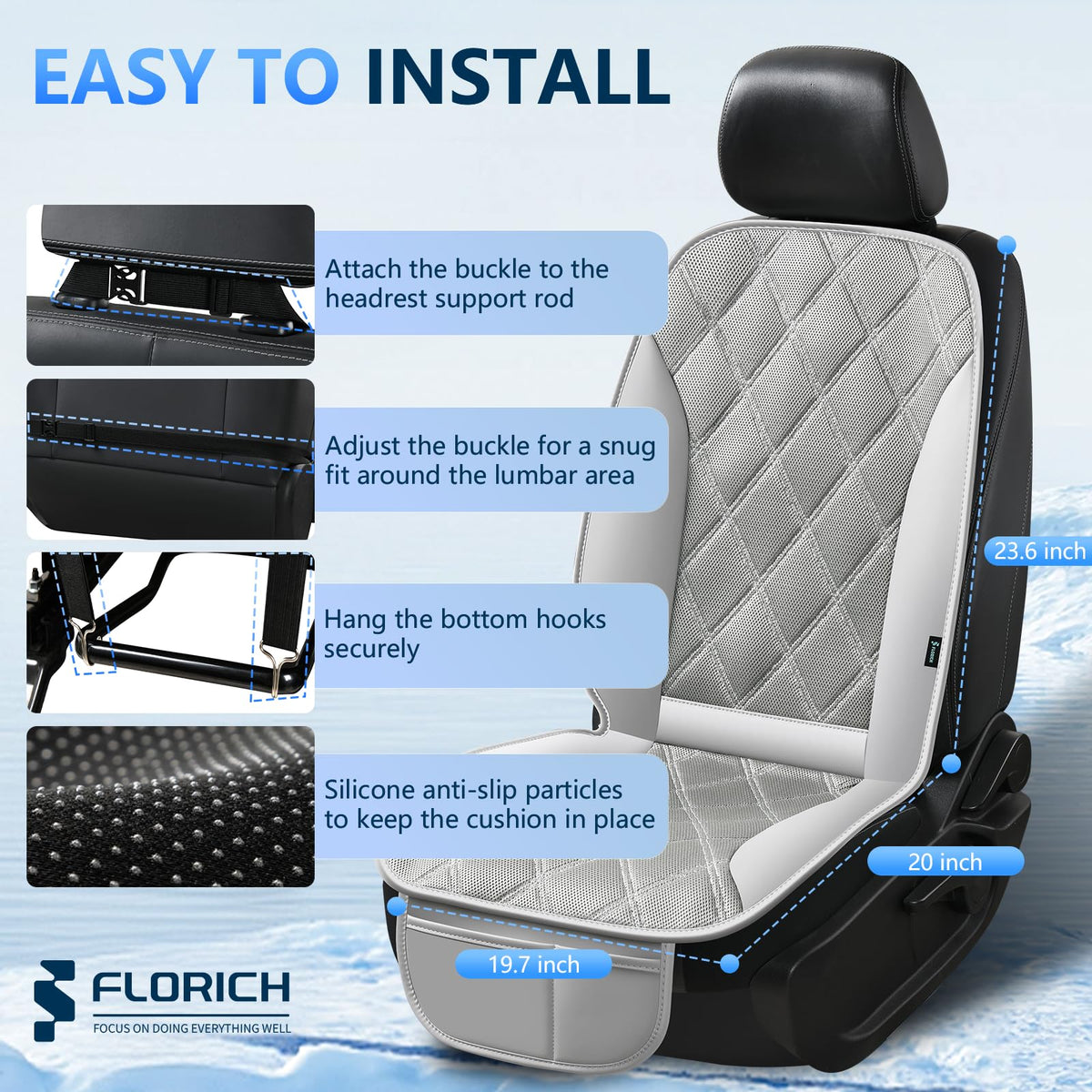 FLORICH power plug connected to vehicle 12V outlet enabling simple power benefit