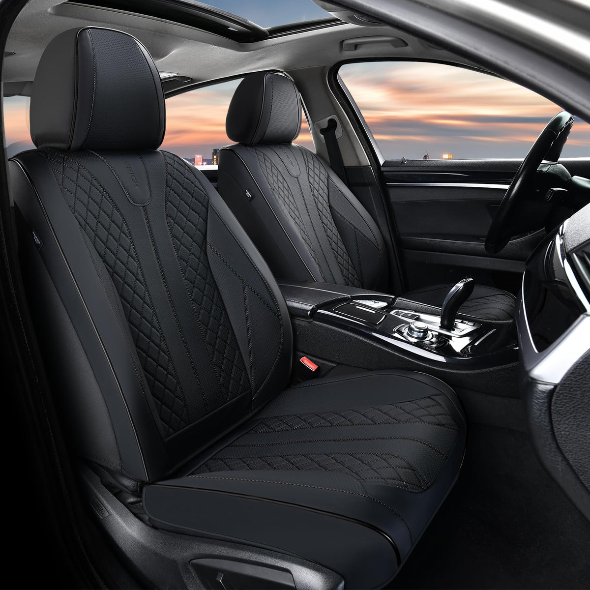 FLORICH rear seat full view demonstrating full-coverage fit and uniform look