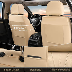FLORICH rear seat installation showing buckled and hooked attachment options