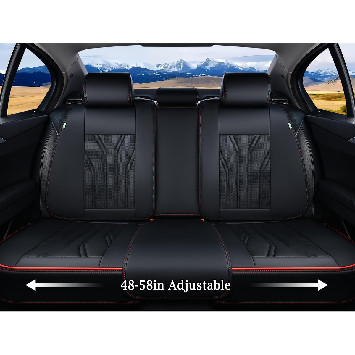 FLORICH rear seat installed bench view offering full five-seat protection
