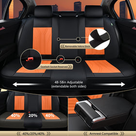 FLORICH rear seats installed demonstrating full five-seat coverage