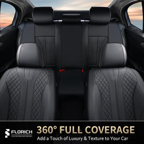 FLORICH size comparison showing cover on seat for fit reference