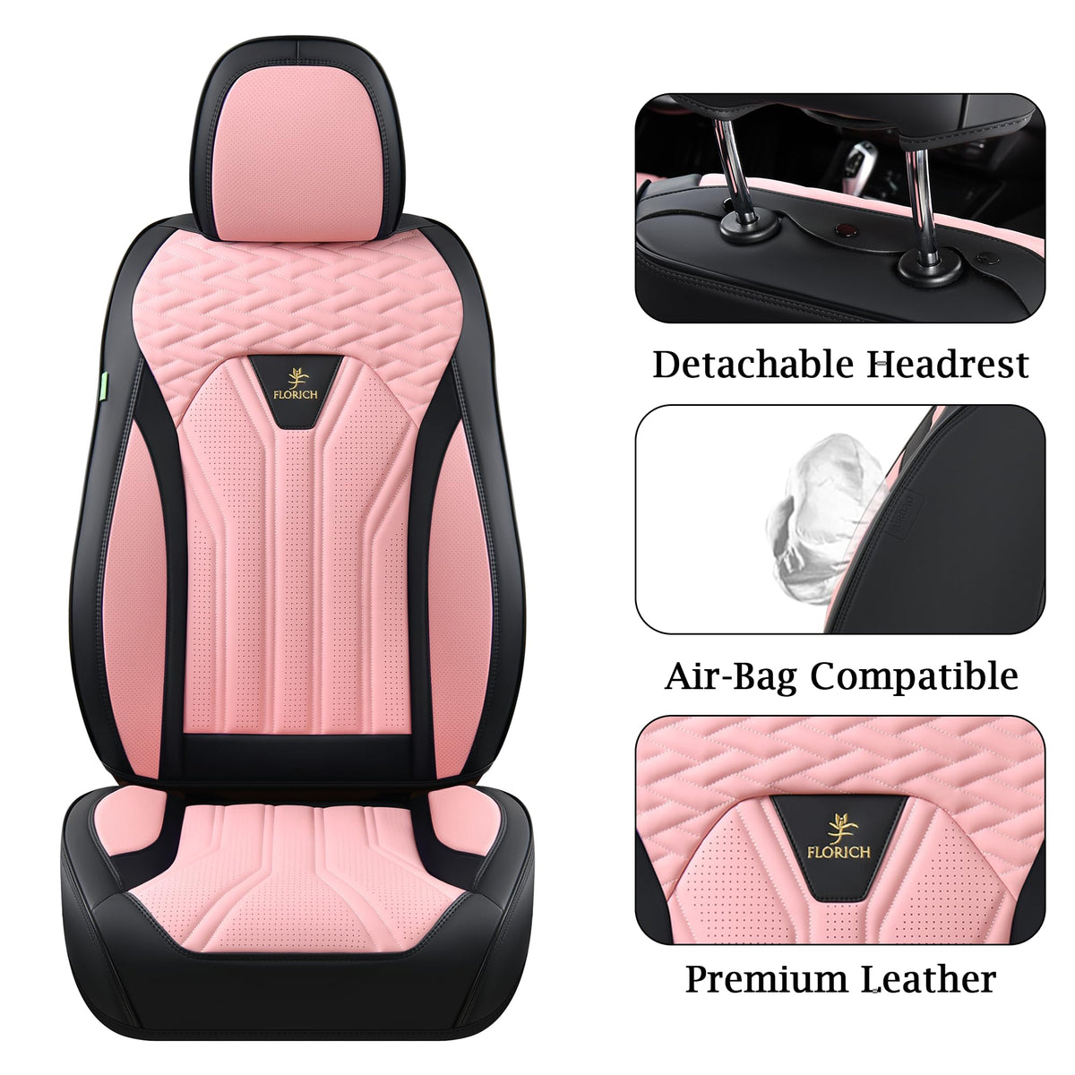 FLORICH seatbelt and airbag opening, preserves safety feature access
