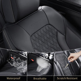 FLORICH seat covers shown in car interior for scale and fit guidance