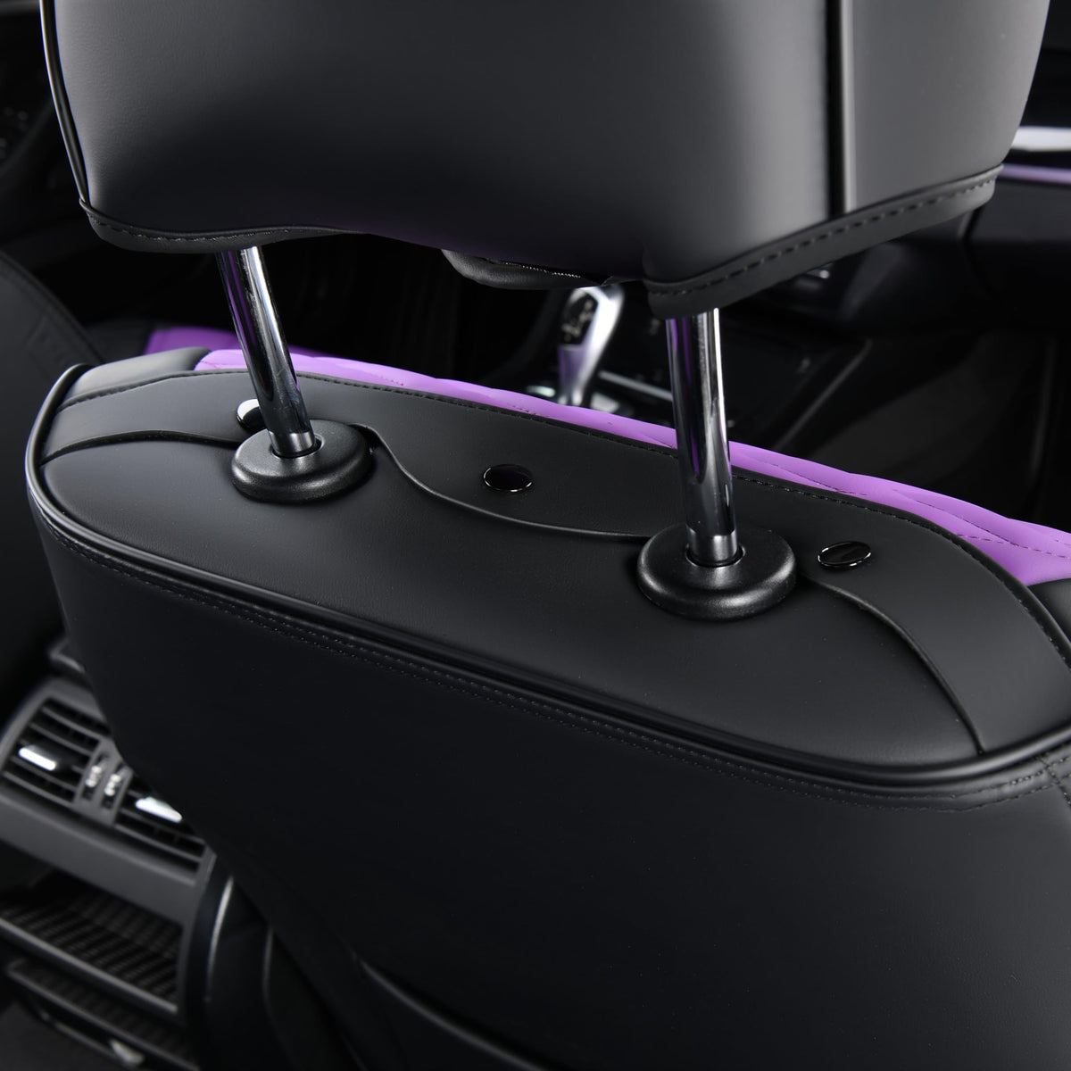 FLORICH installed with person for scale showing universal fit across seats