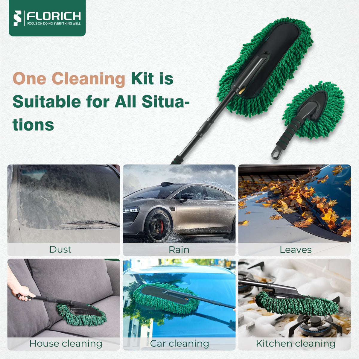 FLORICH detachable head rinsing under water for easy maintenance