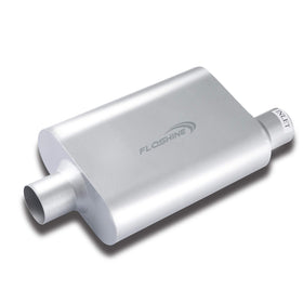 Floshine front view muffler showing shape and fit for easier selection