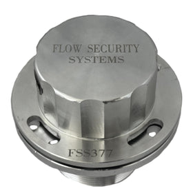 Flow Security Systems cap beside wrench showing installation scale