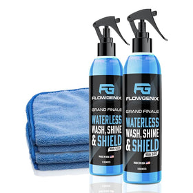 Flowgenix front packaging showing two 8 oz bottles and kit benefits