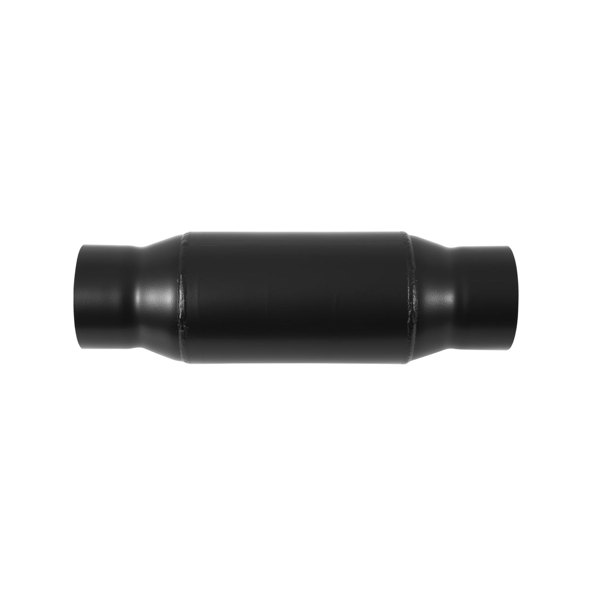 Flowmaster 15430S next to ruler showing compact size for tight installations benefit