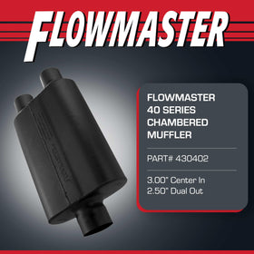 Flowmaster weld detail highlighting durable MIG-weld construction benefit