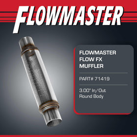 Flowmaster close-up of perforated core showing sound control benefit