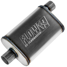 Flowmaster front profile showing muffler shape and fit benefit