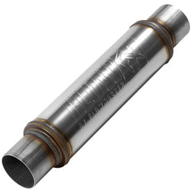 Flowmaster front view showing muffler shape and fitment benefit