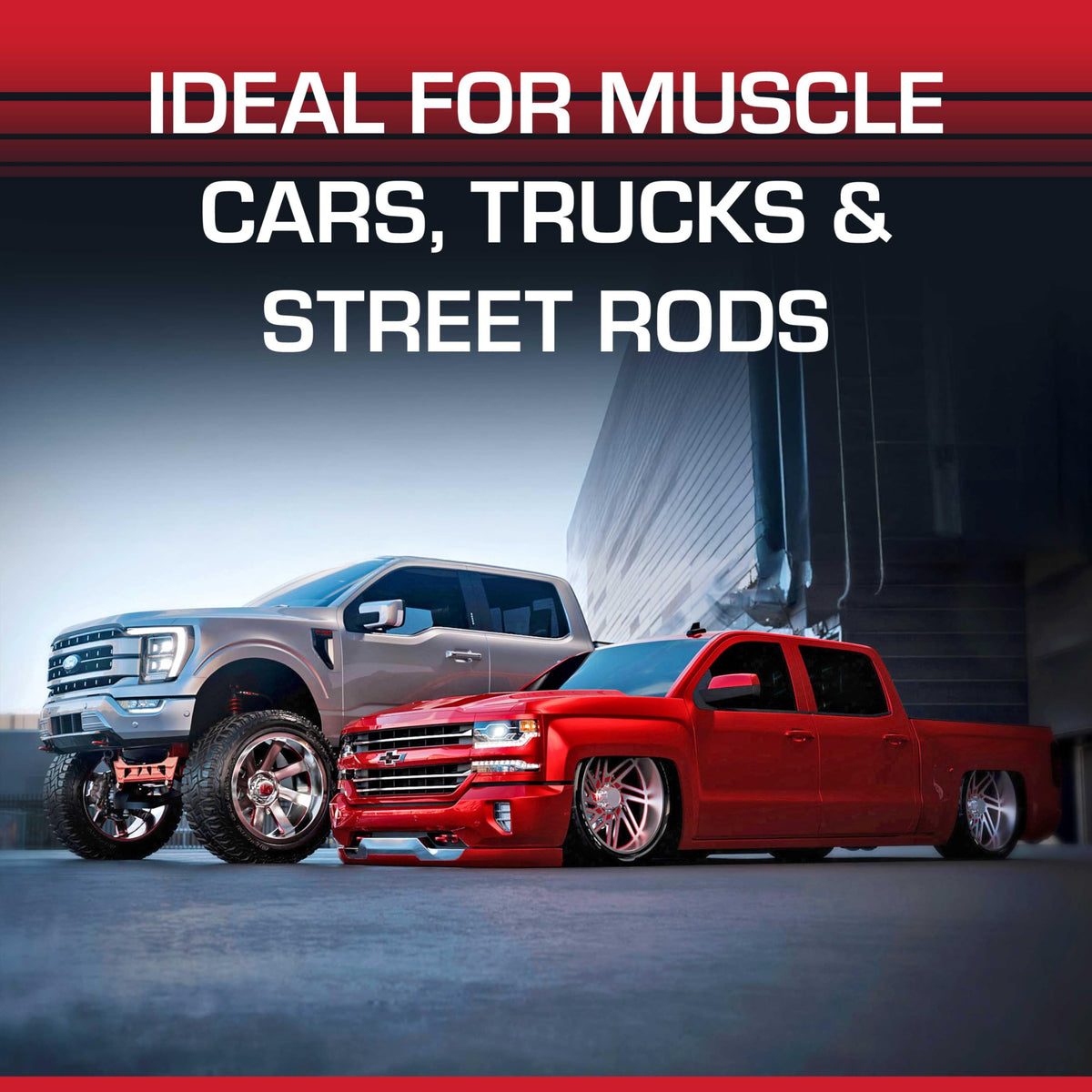 Flowmaster mounted under a truck illustrating fitment and real-world installation benefit