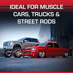 Flowmaster mounted under a truck illustrating fitment and real-world installation benefit