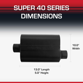 Flowmaster stamped label and specs visible for verification and part identification benefit