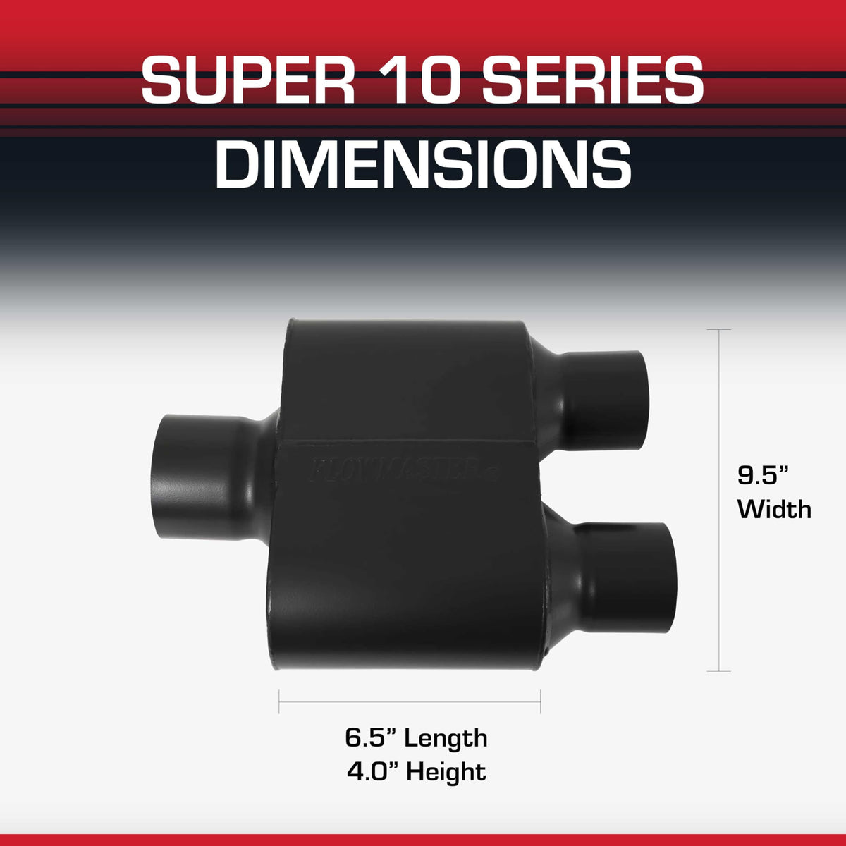 Flowmaster Super 10 heat discoloration sample showing heat tolerance benefit