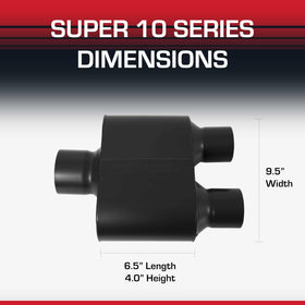 Flowmaster Super 10 heat discoloration sample showing heat tolerance benefit