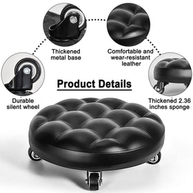 FLOLXNB caster close-up showing double-bearing wheel for quiet smooth movement