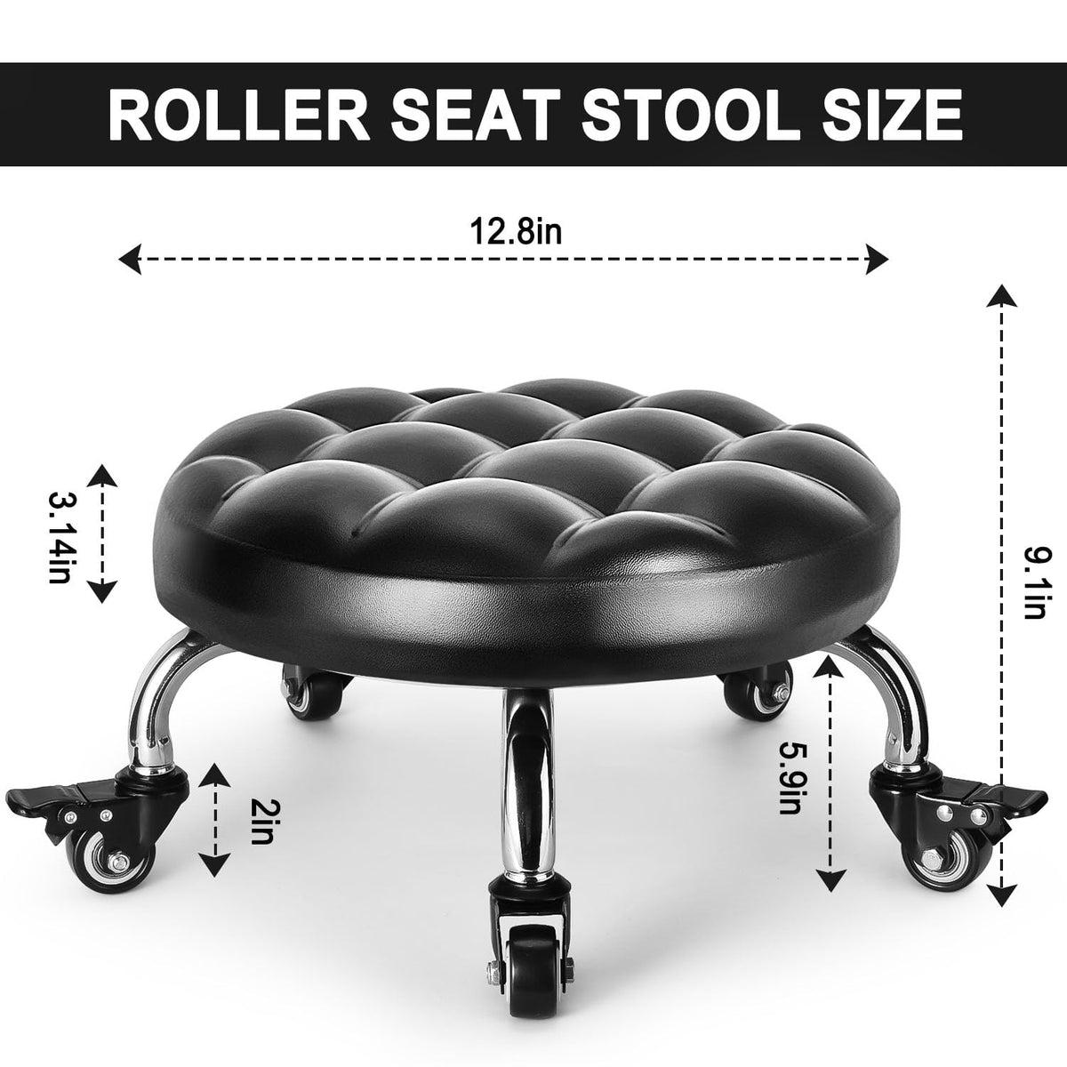 FLOLXNB stool beside tools to show size and workshop friendliness for hands-on tasks