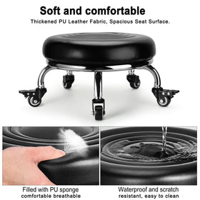 FLOLXNB close-up of PU leather seat highlighting comfortable padded surface