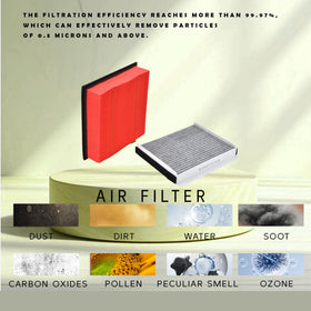 FLTRUCKTOP engine filter detail showing pleats and seal for engine protection