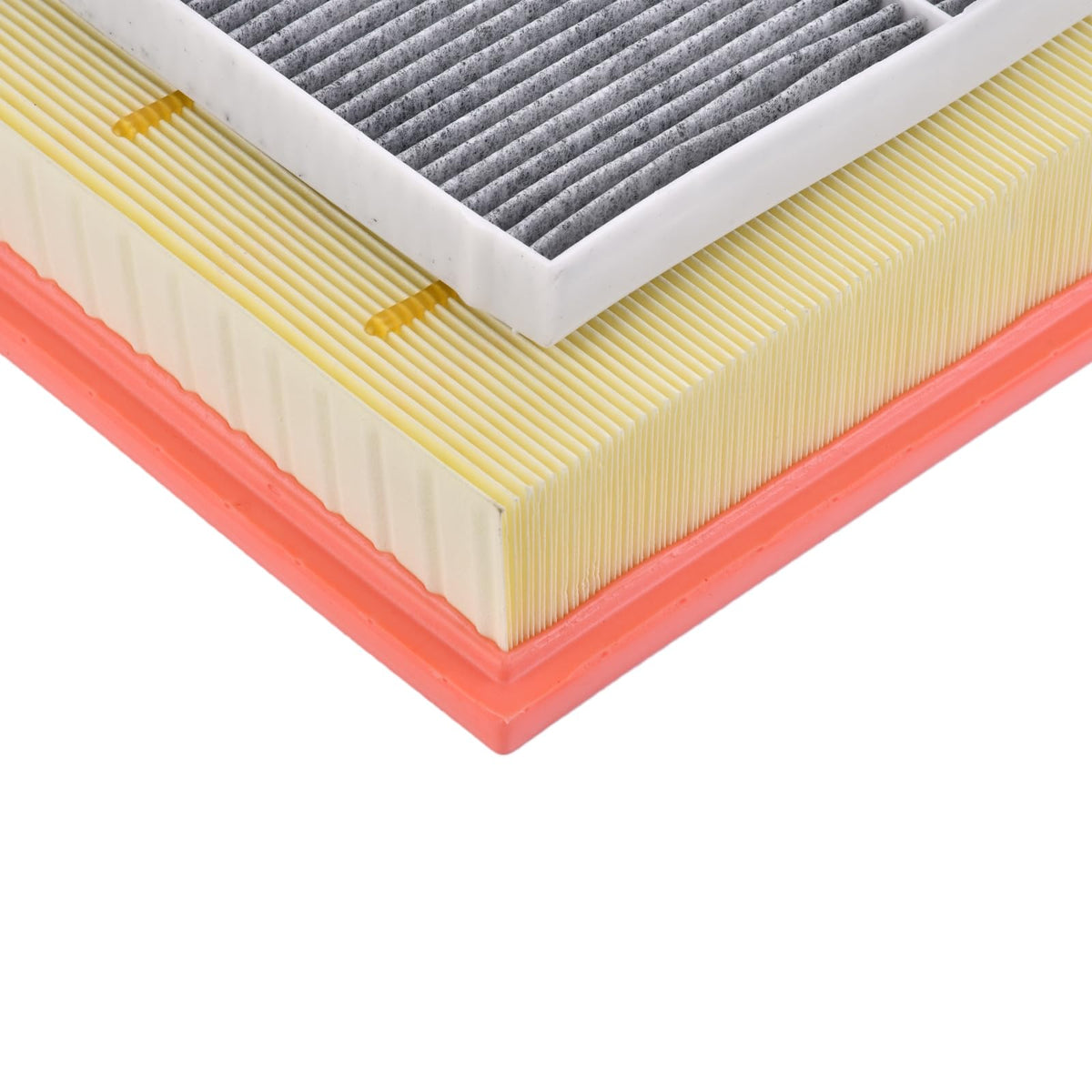 FLTRUCKTOP filter set beside ruler for size comparison confirming proper OEM-compatible dimensions