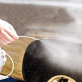 Fluid Film being applied to vehicle chassis offering underbody protection