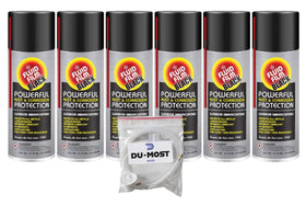 Fluid Film Black front view of six aerosol cans showing kit benefits