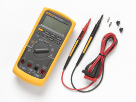 Fluke 88V probes and leads close-up with reinforced insulation for safety