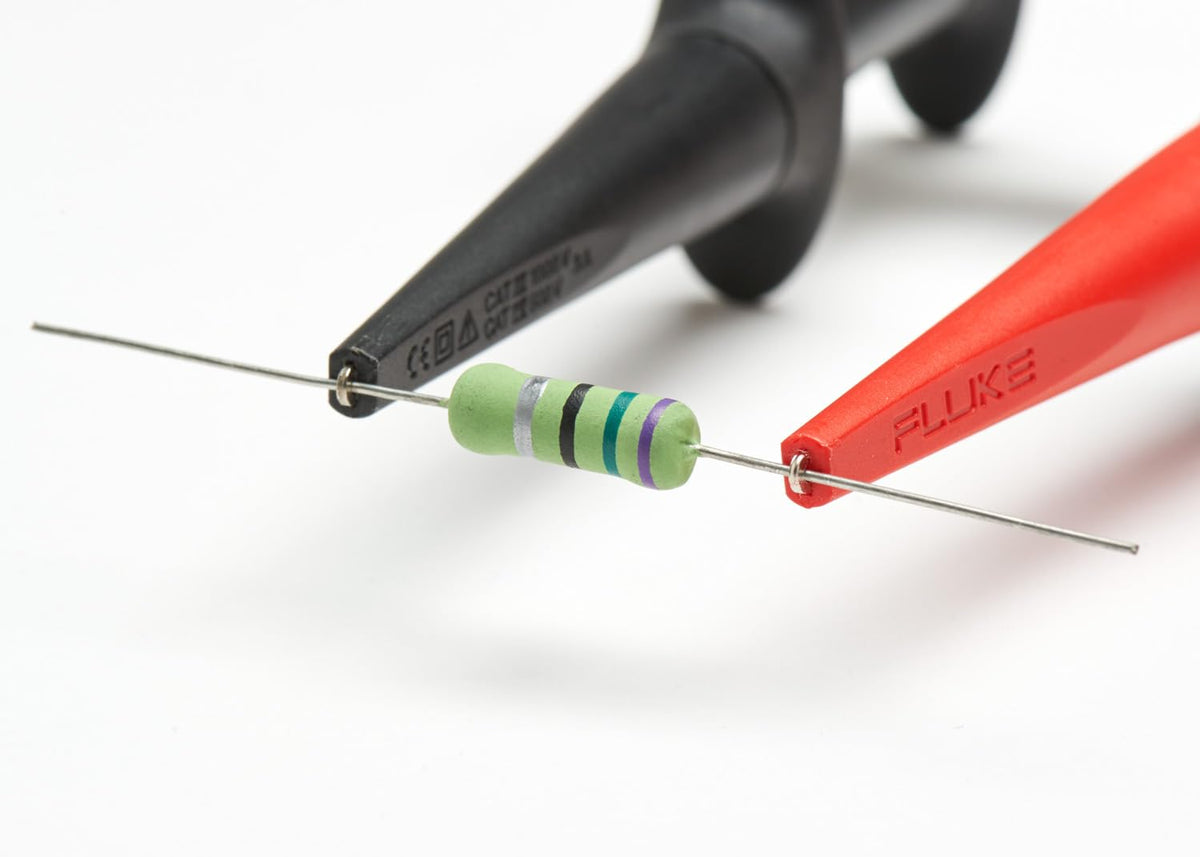 Fluke back-probe pins close-up accessing sealed connector pins safely
