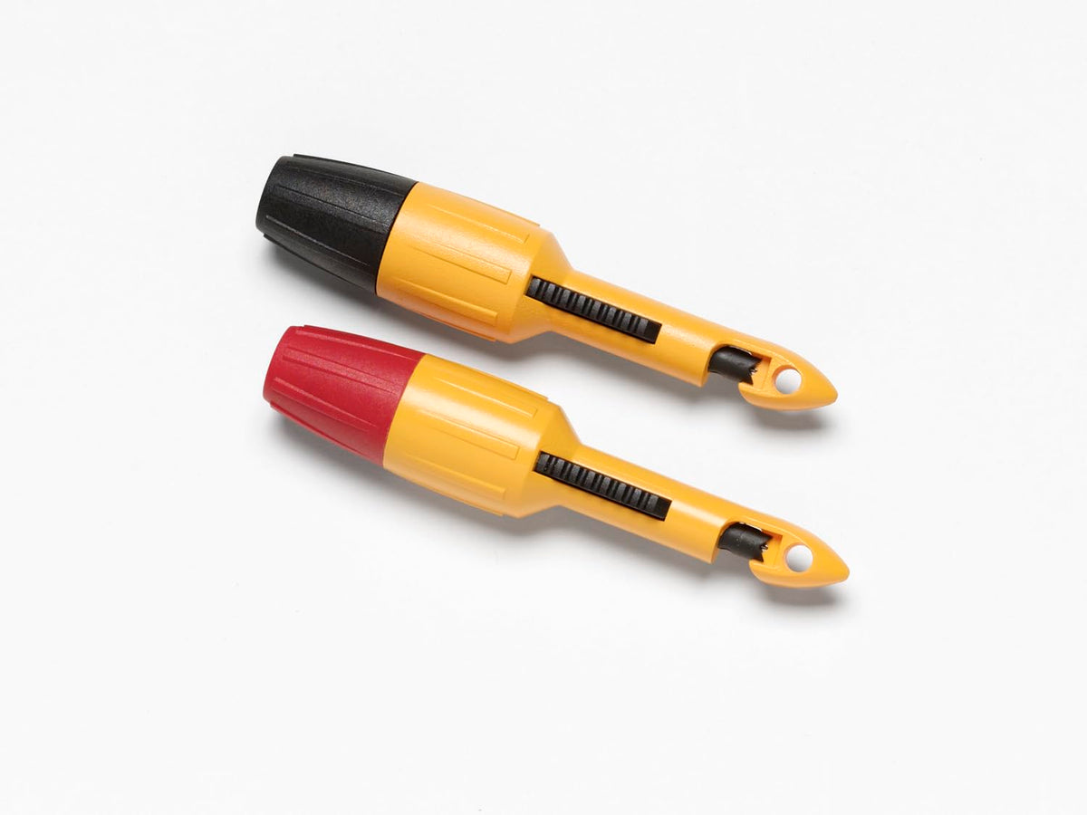 Fluke large jaw alligator clip clamped for hands-free electrical testing