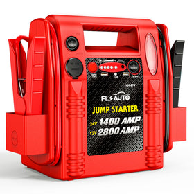 FlyAuto front view shows jump starter ready for emergency starts