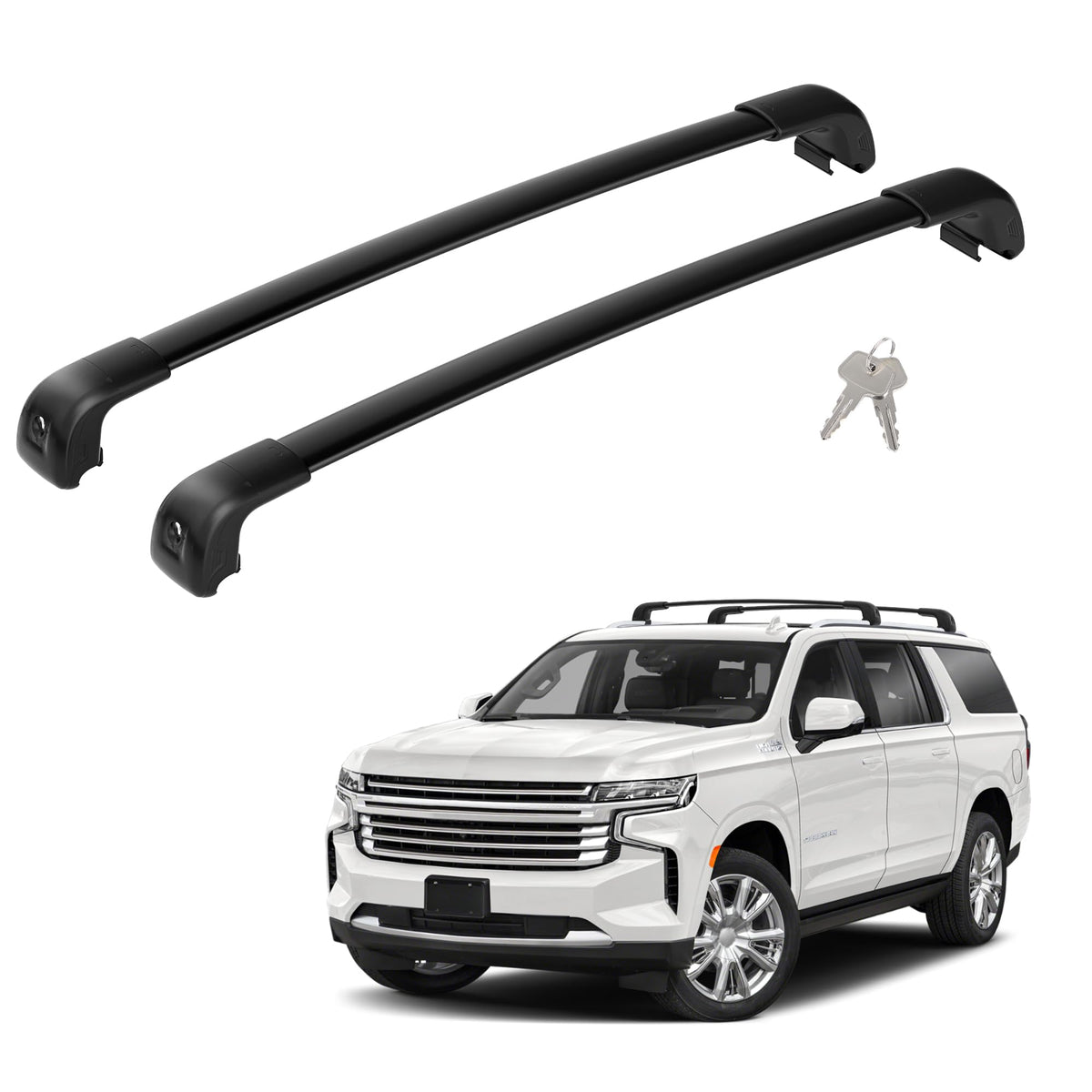 FLYCLE front profile mounted on Tahoe showing fit and added cargo capacity