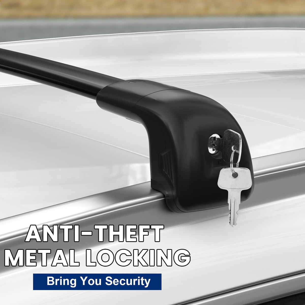 FLYCLE lock core and key detail illustrating anti-theft protection