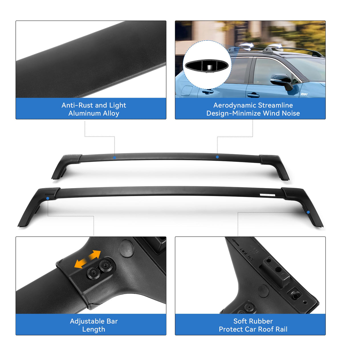 FLYCLE crossbars with rooftop cargo box showing expanded storage capability benefit