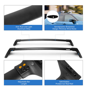 FLYCLE crossbars with rooftop cargo box showing expanded storage capability benefit